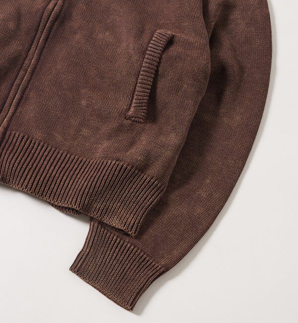  「KOOKYNピグメント加工ジップニットパーカー」|パーカー|