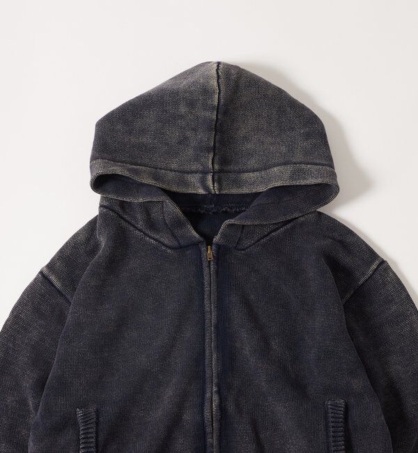  「KOOKYNピグメント加工ジップニットパーカー」|パーカー|