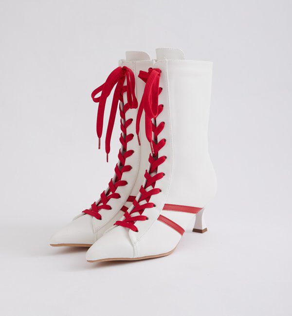  「SLOPPYスニーカーミドルブーツ」|ロングブーツ|オフホワイト