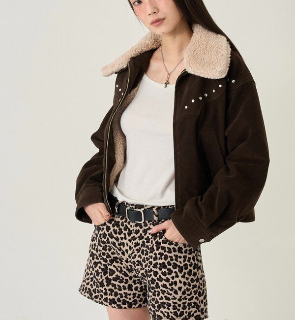  「BOA COLLAR STUDDED SUEDE BLOUSON」|ブルゾン・スタジャン|