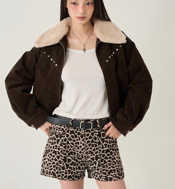  「BOA COLLAR STUDDED SUEDE BLOUSON」|ブルゾン・スタジャン|