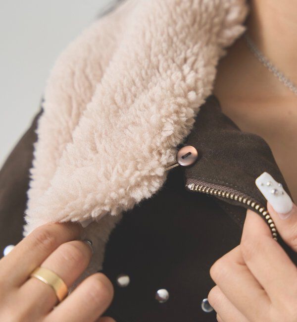  「BOA COLLAR STUDDED SUEDE BLOUSON」|ブルゾン・スタジャン|