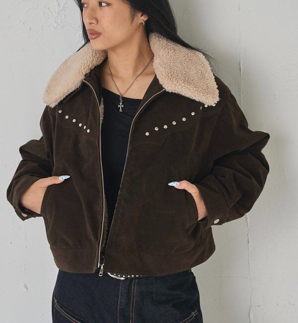  「BOA COLLAR STUDDED SUEDE BLOUSON」|ブルゾン・スタジャン|