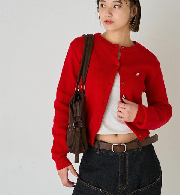  「ONE-POINT CREW CARDIGAN」|カーディガン|