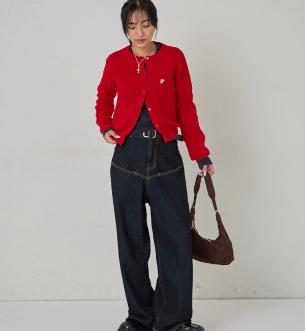  「ONE-POINT CREW CARDIGAN」|カーディガン|