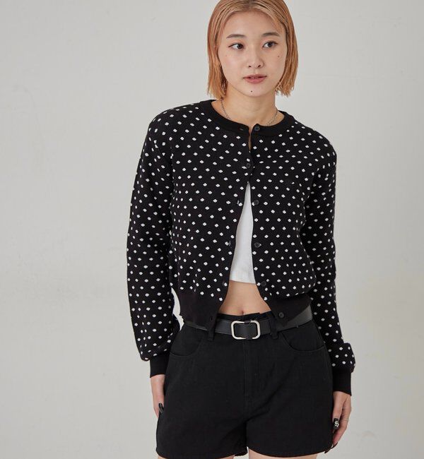  「ONE-POINT CREW CARDIGAN」|カーディガン|