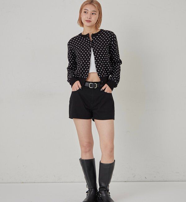  「ONE-POINT CREW CARDIGAN」|カーディガン|