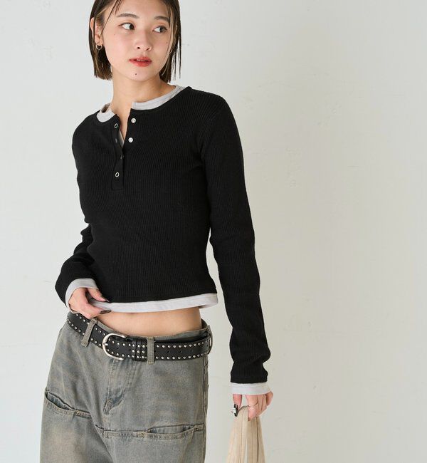  「LAYERED HENLEY KINT」|ニット・セーター|