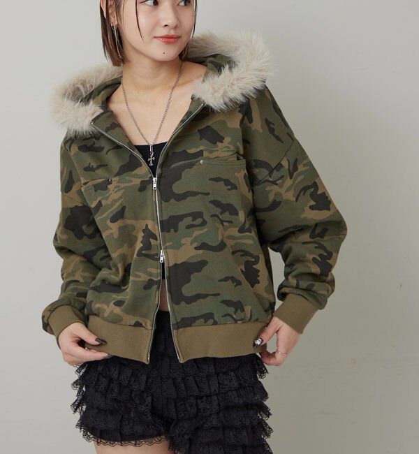  「SLASH POCKET FUR PARKA」|パーカー|