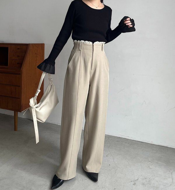  「フリルウエストパンツ」|チノ|