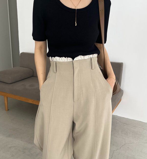  「フリルウエストパンツ」|チノ|