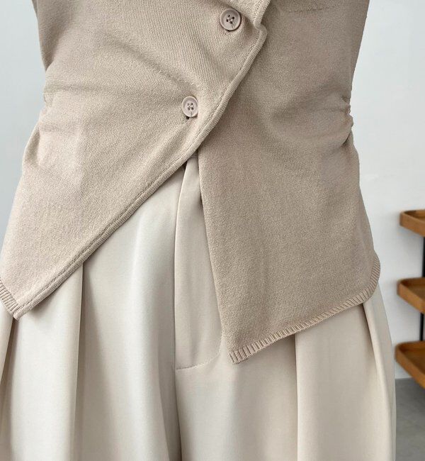  「フリルボタンチビ袖カーディガン」|カーディガン|