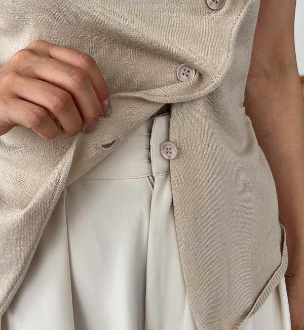  「フリルボタンチビ袖カーディガン」|カーディガン|