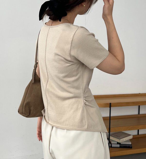  「フリルボタンチビ袖カーディガン」|カーディガン|