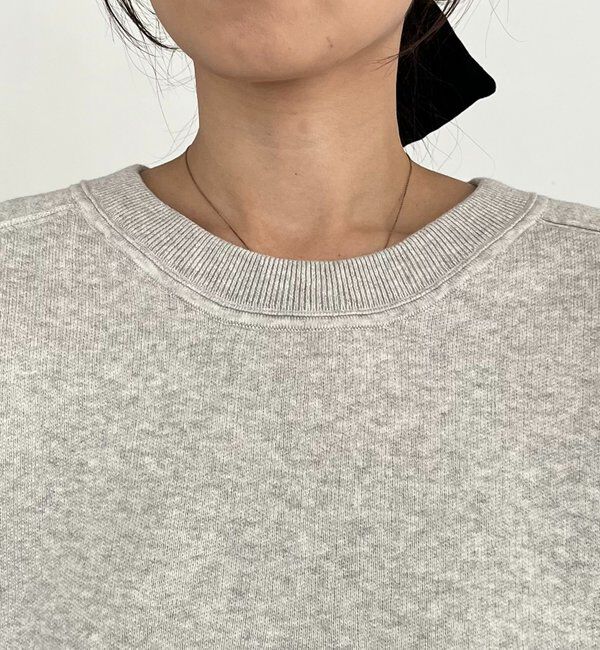  「スウェットライク半袖ニット」|ニット・セーター|