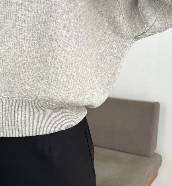  「スウェットライク半袖ニット」|ニット・セーター|