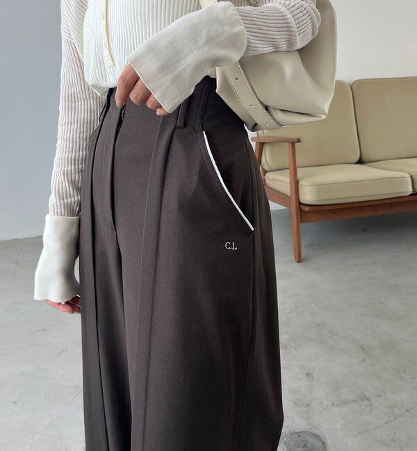  「〈C.L〉カットオフハイウエストパンツ」|チノ|