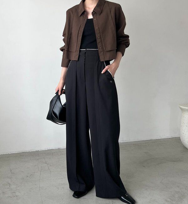  「〈C.L〉カットオフハイウエストパンツ」|チノ|