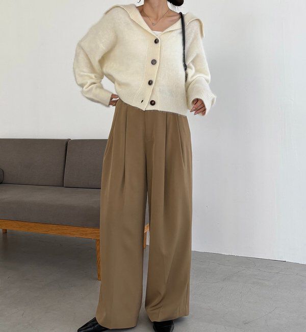  「【上質な着心地】WOOL100ミンクタッチカーディガン」|カーディガン|