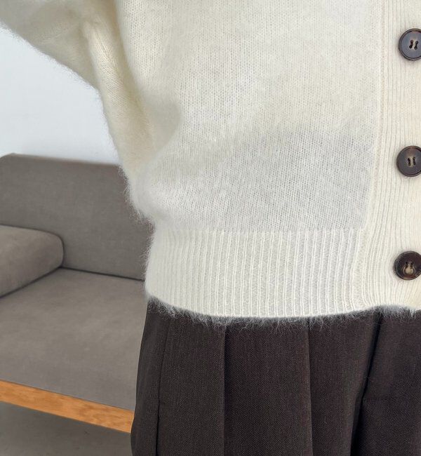  「【上質な着心地】WOOL100ミンクタッチカーディガン」|カーディガン|