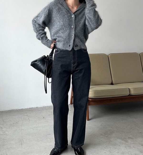  「【上質な着心地】WOOL100ミンクタッチカーディガン」|カーディガン|