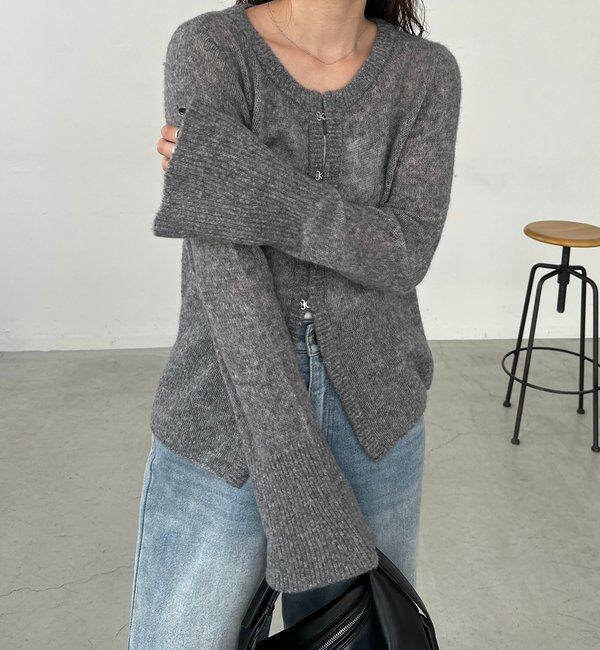  「テンセルウールホックカーディガン」|カーディガン|