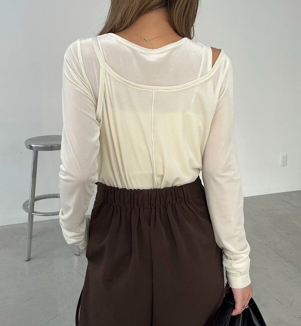  「レイヤードベロアTシャツ」|Tシャツ・カットソー|