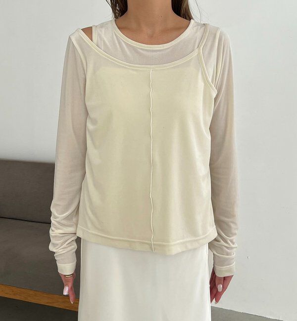  「レイヤードベロアTシャツ」|Tシャツ・カットソー|