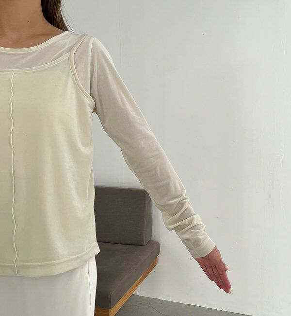  「レイヤードベロアTシャツ」|Tシャツ・カットソー|