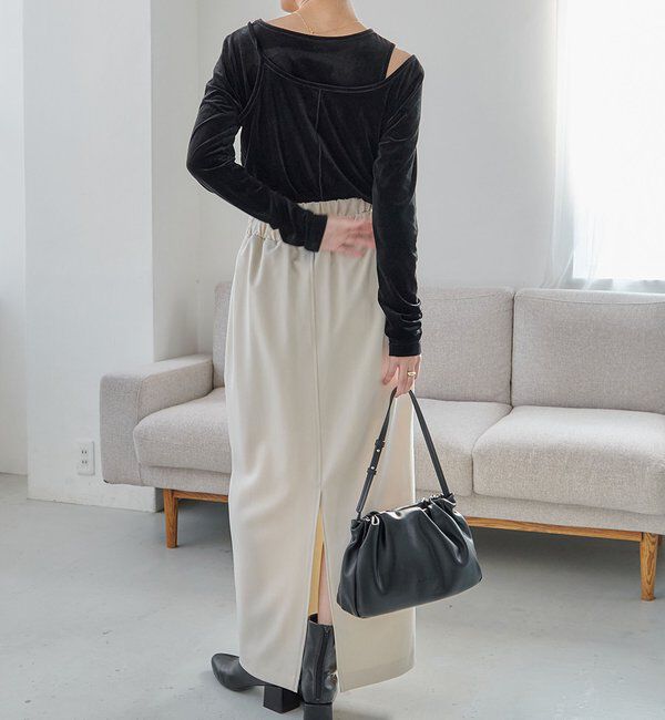  「レイヤードベロアTシャツ」|Tシャツ・カットソー|