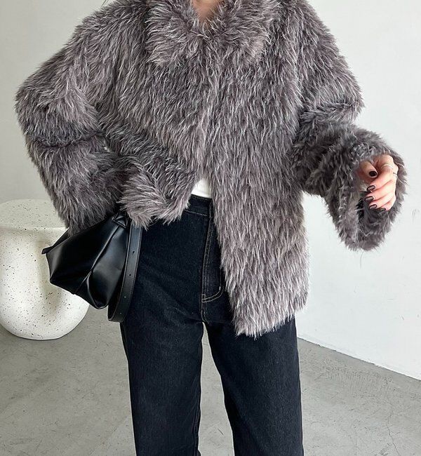  「【サイズ展開あり/軽量】MIXファースタンドカラーコート」|その他|