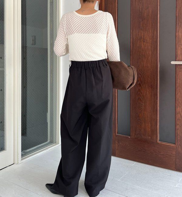  「起毛レースプルオーバー」|ニット・セーター|