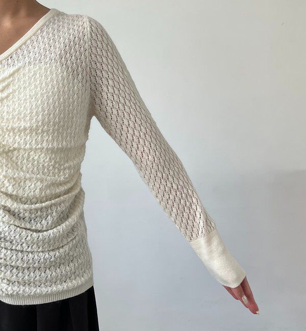  「起毛レースプルオーバー」|ニット・セーター|