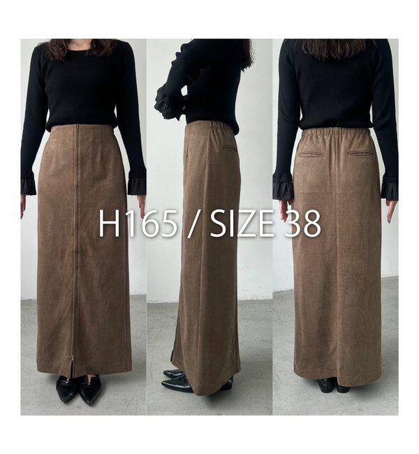  「スエードジップスカート」|スカート|