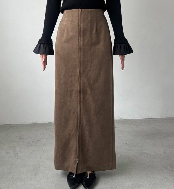  「スエードジップスカート」|スカート|