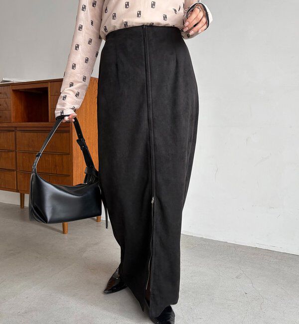  「スエードジップスカート」|スカート|