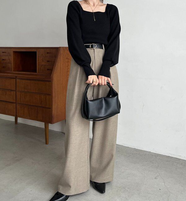  「スクエアパフニット」|ニット・セーター|