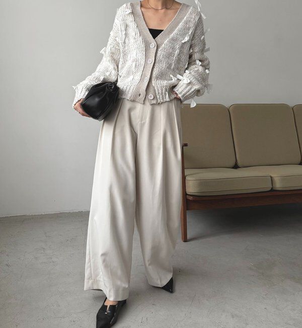  「リボンニットカーディガン」|カーディガン|