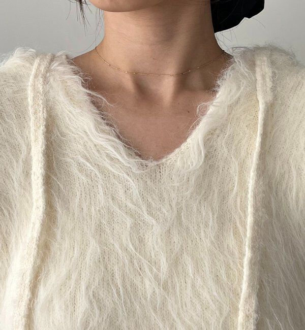  「シャギーニットフーディ」|ニット・セーター|