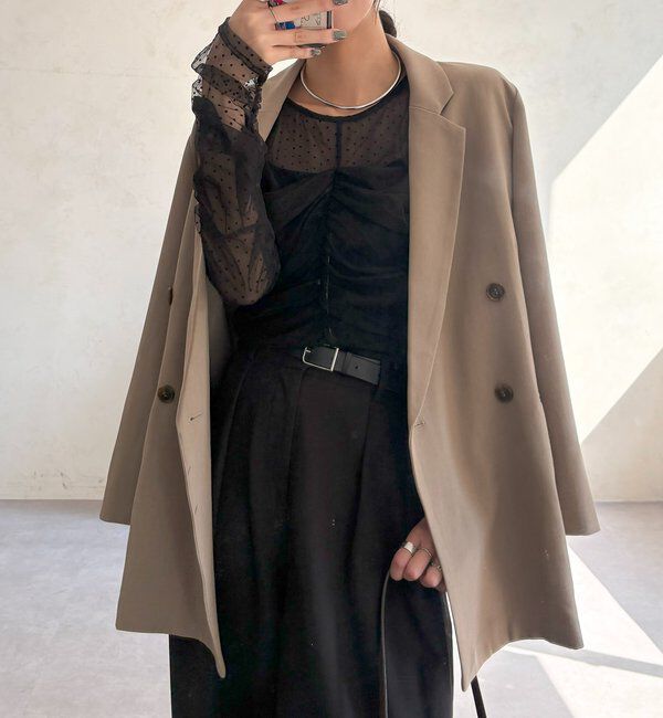  「【再販】フロッキードットブラウス」|シャツ・ブラウス|