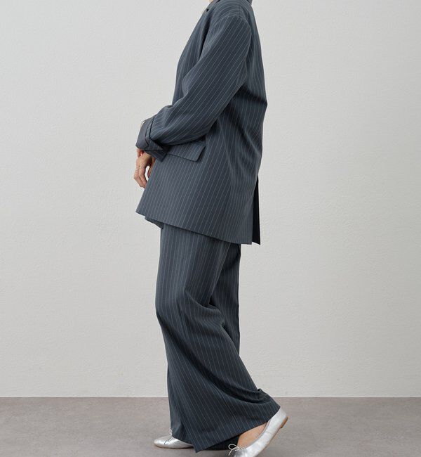  「《セットアップ着用可》ストライプウエストデザインパンツ」|チノ|