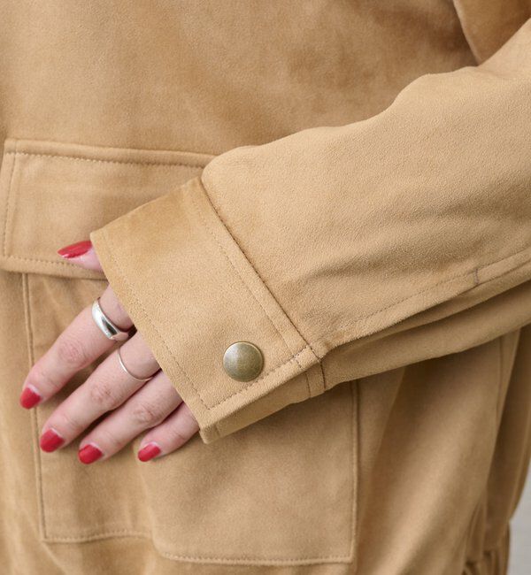  「《セットアップ着用可能》フェイクスウェードブルゾン」|ブルゾン・スタジャン|