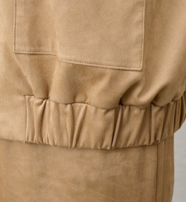  「《セットアップ着用可能》フェイクスウェードブルゾン」|ブルゾン・スタジャン|