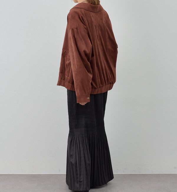  「《セットアップ着用可能》フェイクスウェードブルゾン」|ブルゾン・スタジャン|