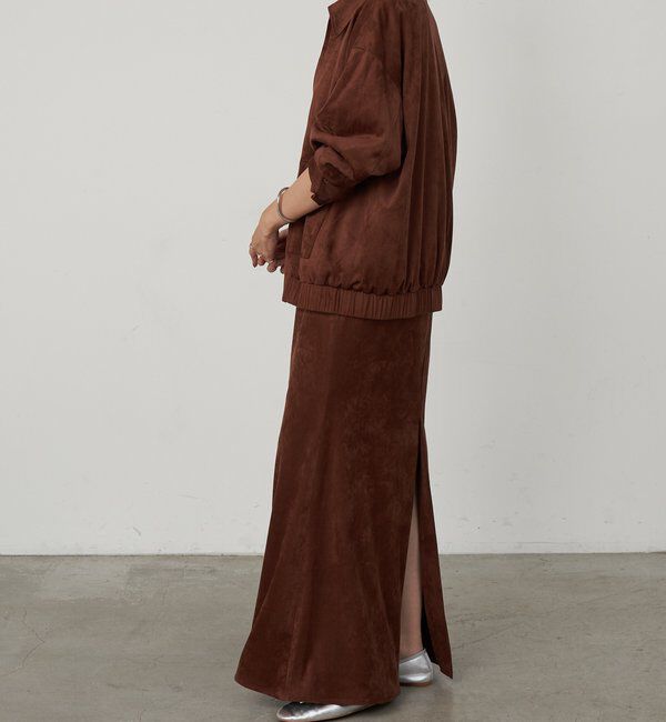  「《セットアップ着用可能》フェイクスウェードブルゾン」|ブルゾン・スタジャン|