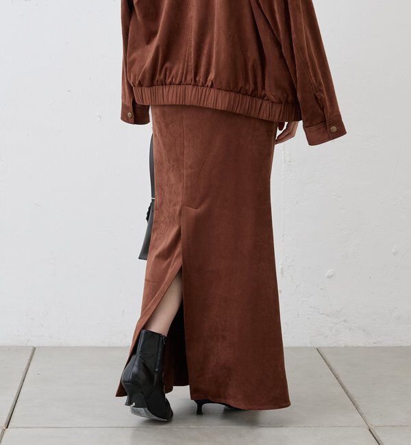  「《セットアップ着用可能》フェイクスウェードスカート」|スカート|