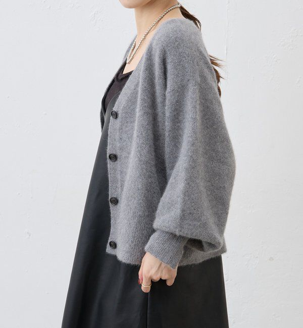  「ファーウールタイ付きカーディガン」|カーディガン|