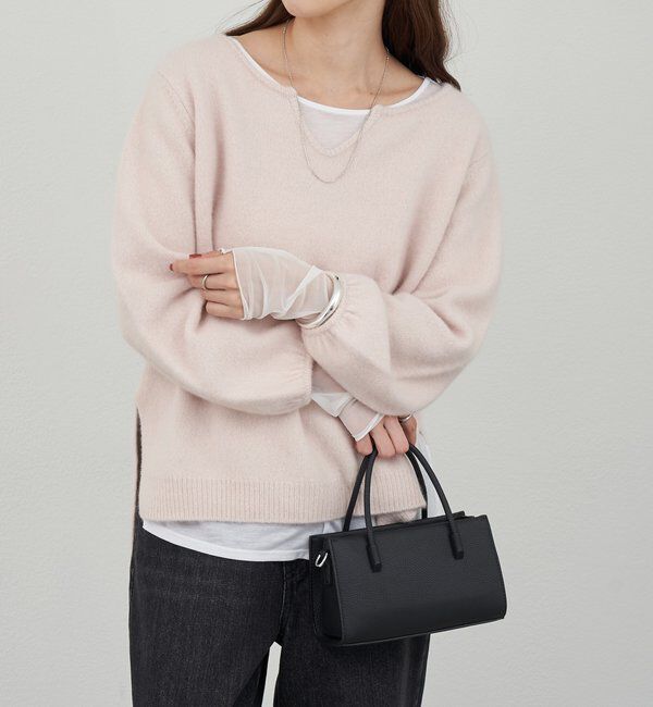  「ファーウールキーネックニット」|ニット・セーター|