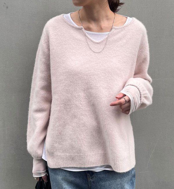  「ファーウールキーネックニット」|ニット・セーター|