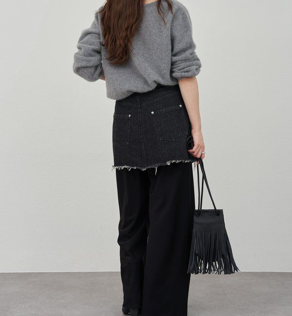  「ファーウールキーネックニット」|ニット・セーター|